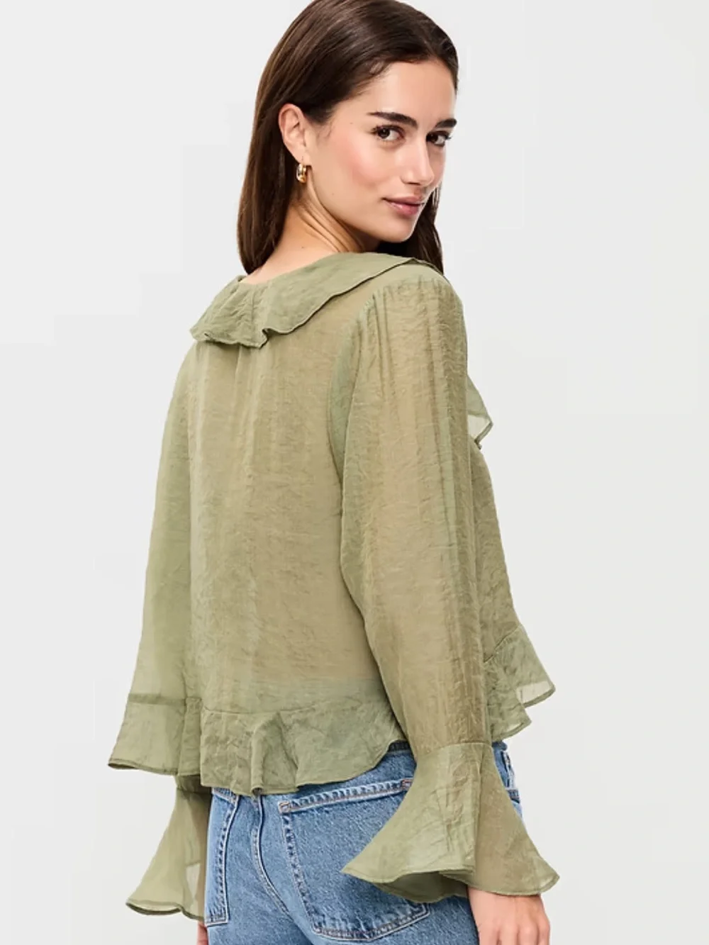 Old Navy Bell-Sleeve Ruffle Top - Picture 2 of 4